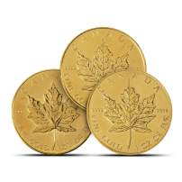 1 oz Gold Maple Leaf Coin (Random Year, Abrasions)