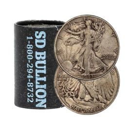 $10 Face - 90% US Walking Liberty Silver Half Dollars